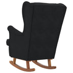 Mecedora con cojín Negro 92 x 71 x 100 cm Madera contrachapada