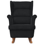 Mecedora con cojín Negro 92 x 71 x 100 cm Madera contrachapada
