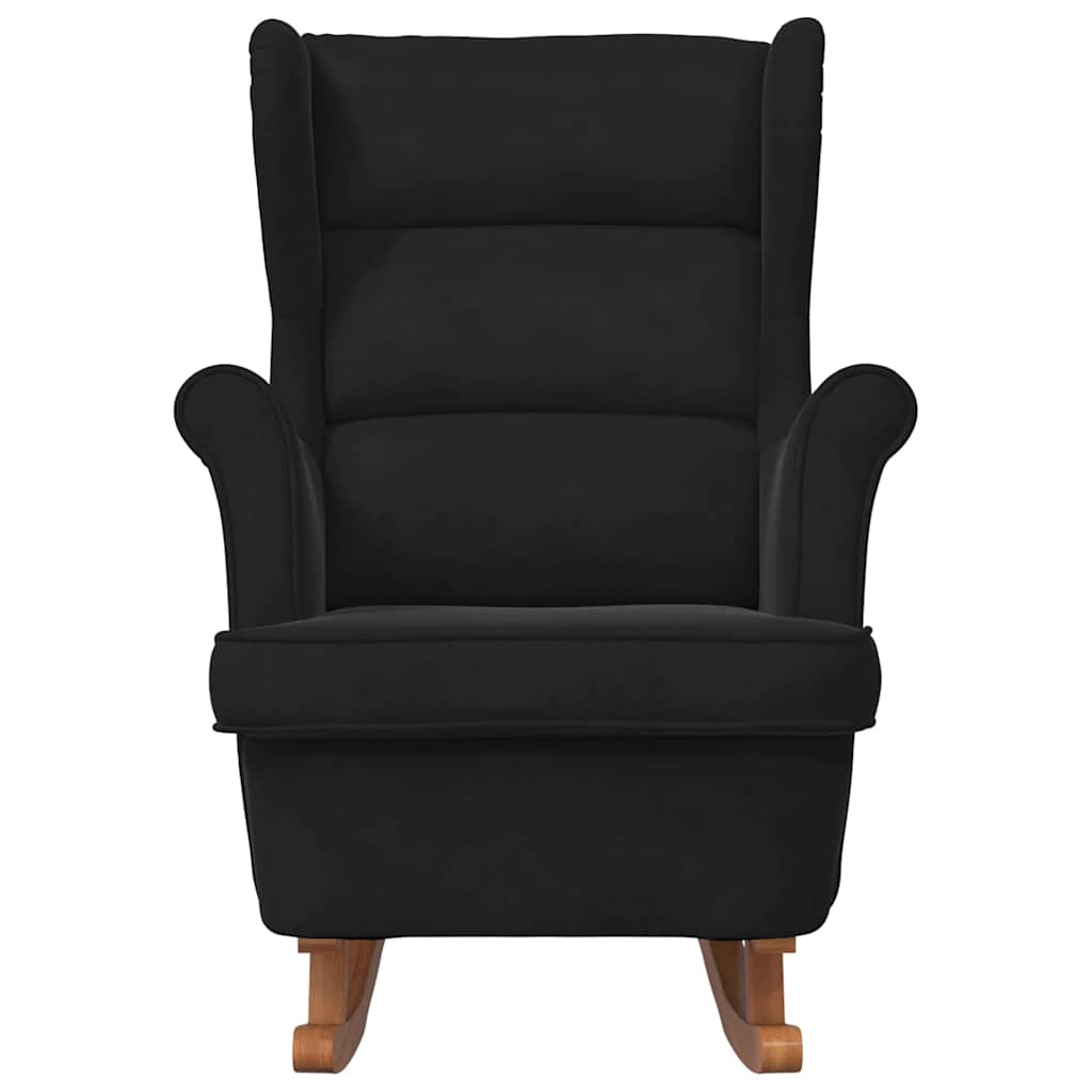 Mecedora con cojín Negro 92 x 71 x 100 cm Madera contrachapada