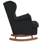 Mecedora con cojín Negro 92 x 71 x 100 cm Madera contrachapada