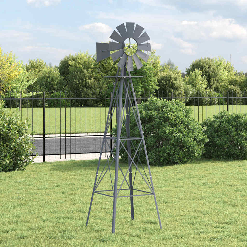 Molino de viento Gris 84 x 68 x 245 cm Hierro