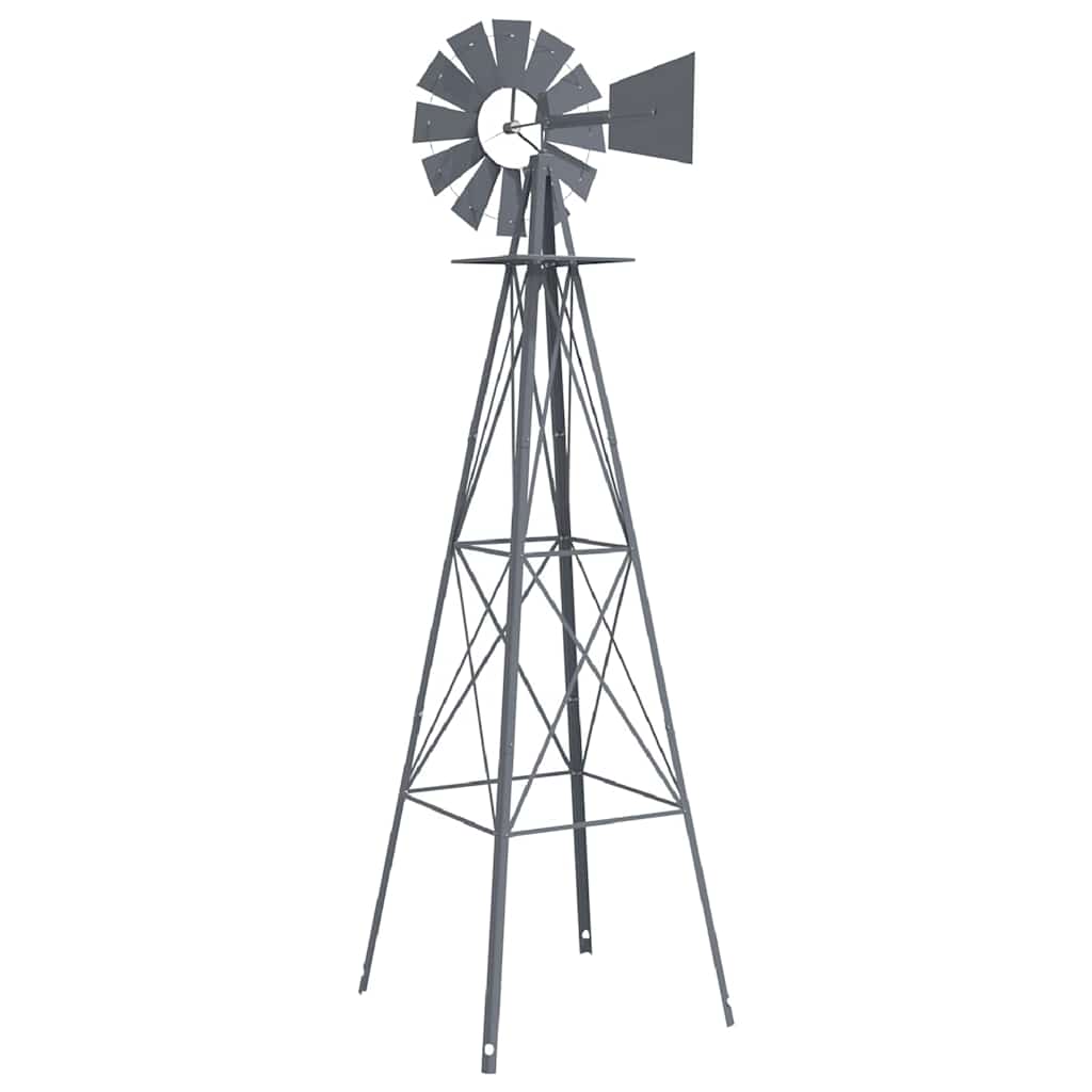 Molino de viento Gris 84 x 68 x 245 cm Hierro
