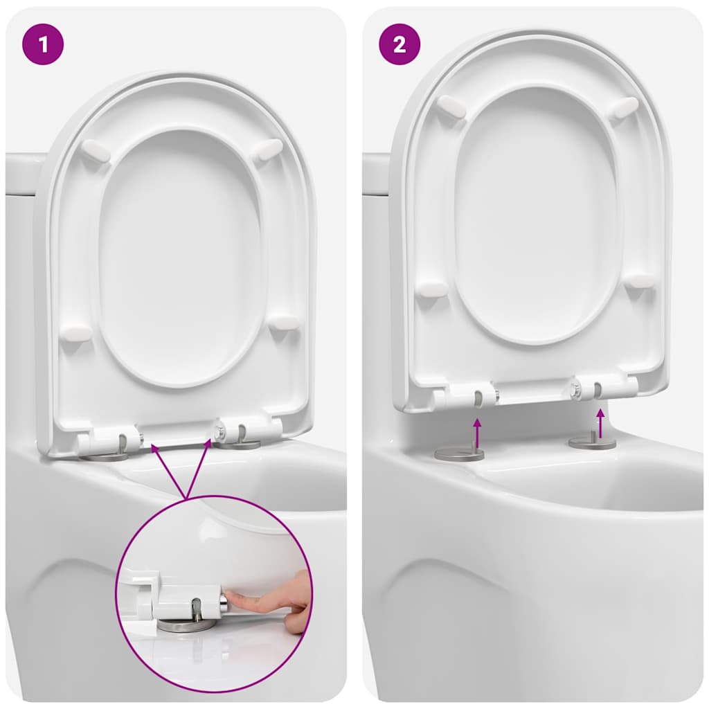 Asiento de WC Ajustable 48 x 36,5 x 4,5 cm Polipropileno