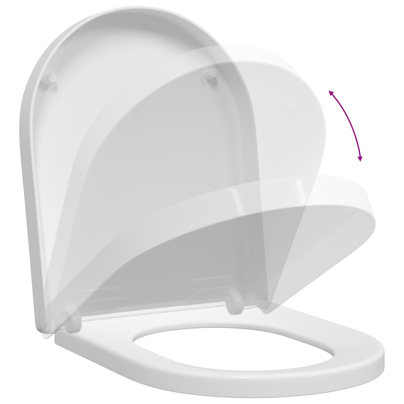 Asiento de WC Ajustable 48 x 36,5 x 4,5 cm Polipropileno