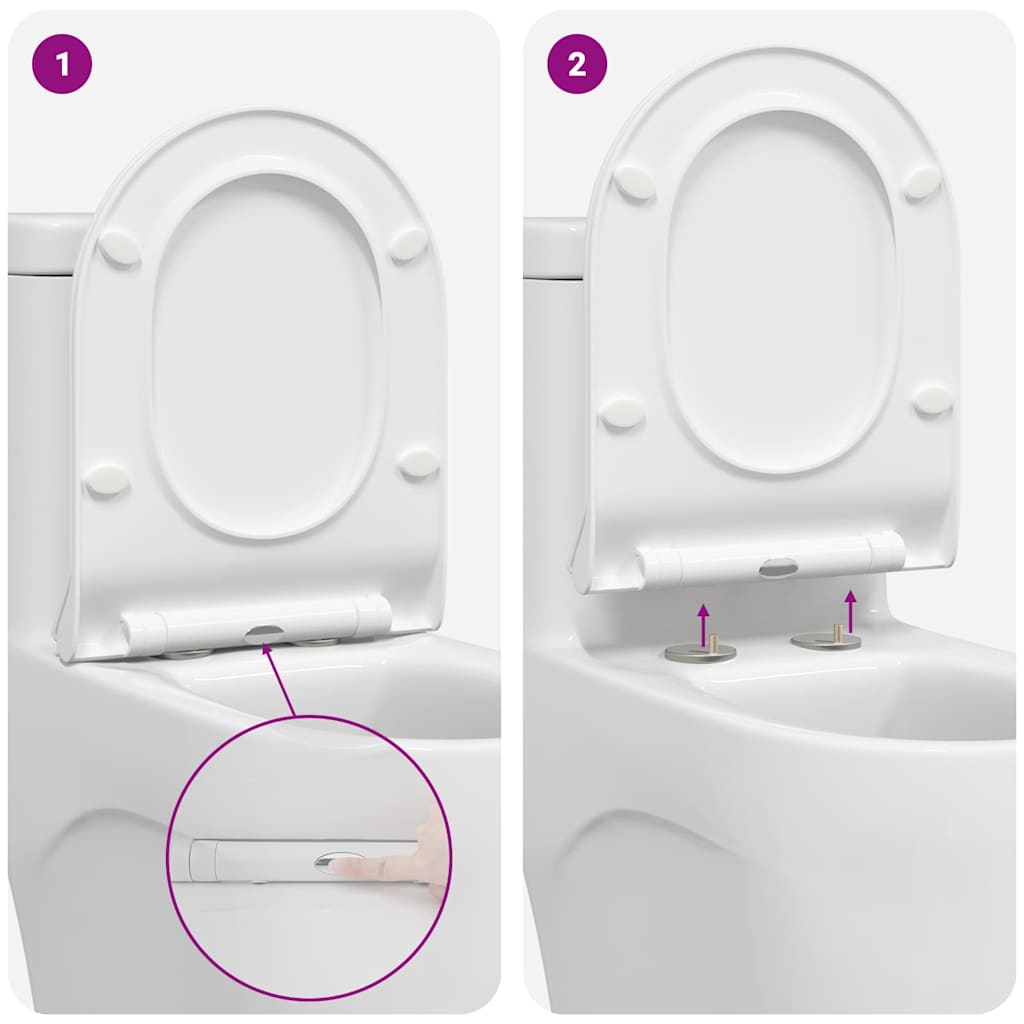Asiento de WC Ajustable 50 x 36,5 x 5 cm Polipropileno