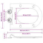 Asiento de WC Ajustable 50 x 36,5 x 5 cm Polipropileno