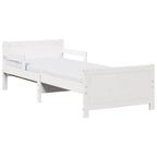 Marco de cama con colchón extensible con cabecera 80 x 200 cm