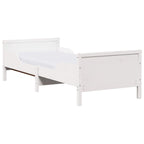 Marco de cama con colchón extensible con cabecera 80 x 200 cm