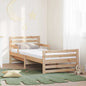 Estrutura de cama com colchão extensível com cabeceira 80 x 200 cm