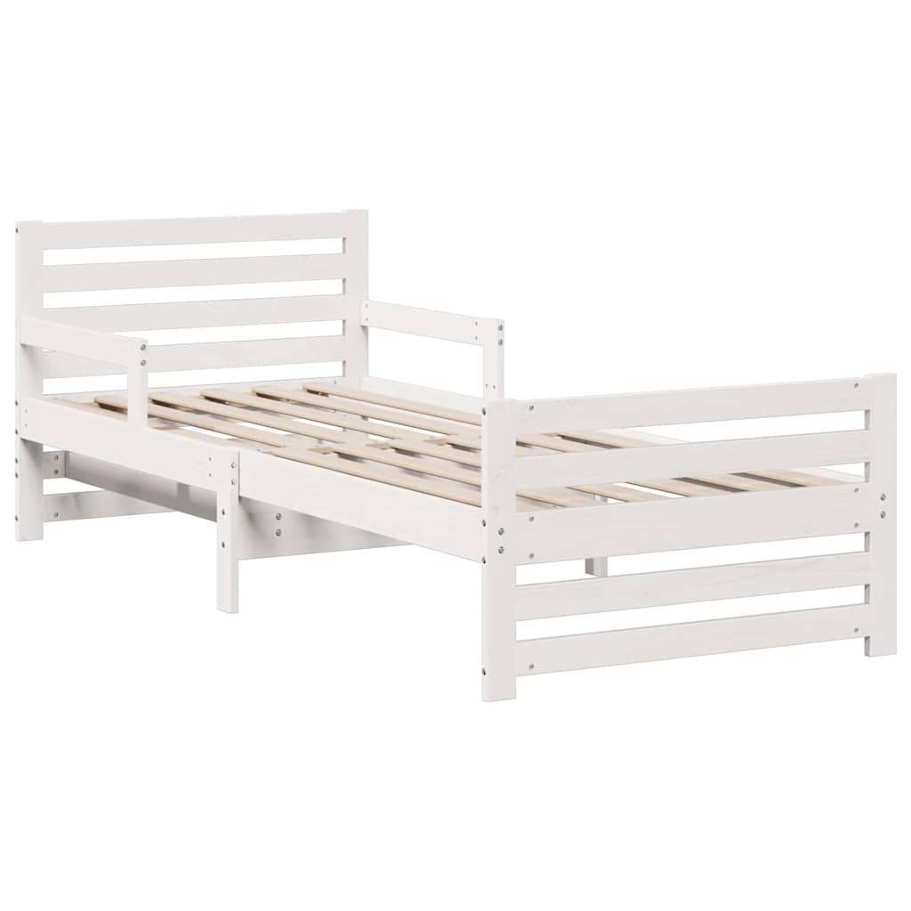 Marco de cama con colchón extensible con cabecera 80 x 200 cm