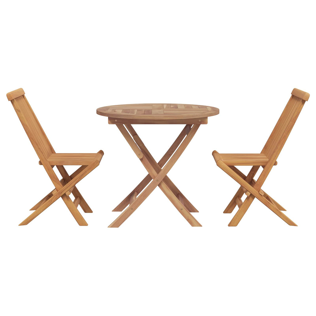 Conjunto de Comedor de Jardín 3 pcs Marrón