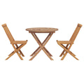 Conjunto de Comedor de Jardín 3 pcs Marrón