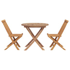 Conjunto de Comedor de Jardín 3 pcs Marrón