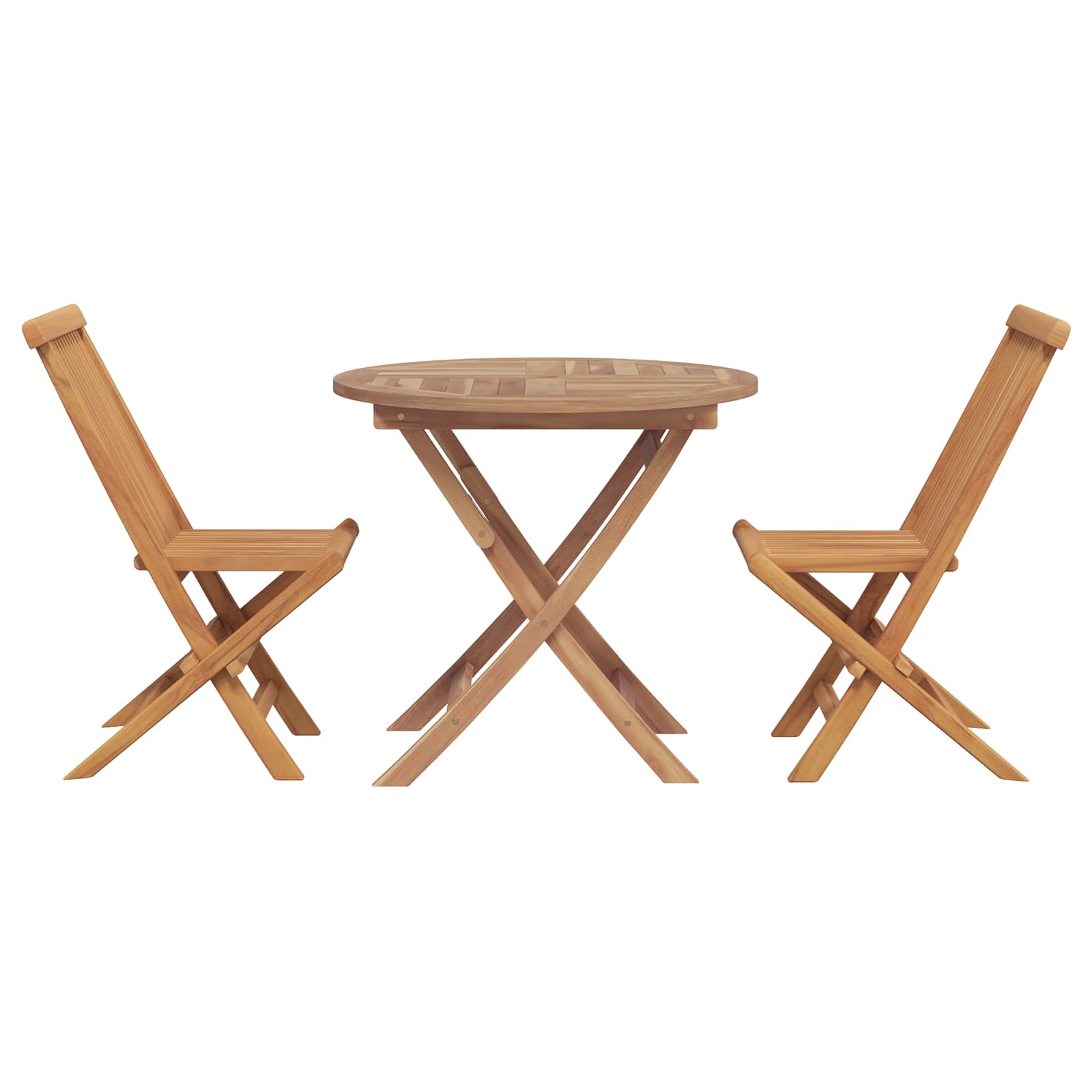 Conjunto de Comedor de Jardín 3 pcs Marrón