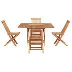 Conjunto de Comedor de Jardín Marrón Madera de teca maciza
