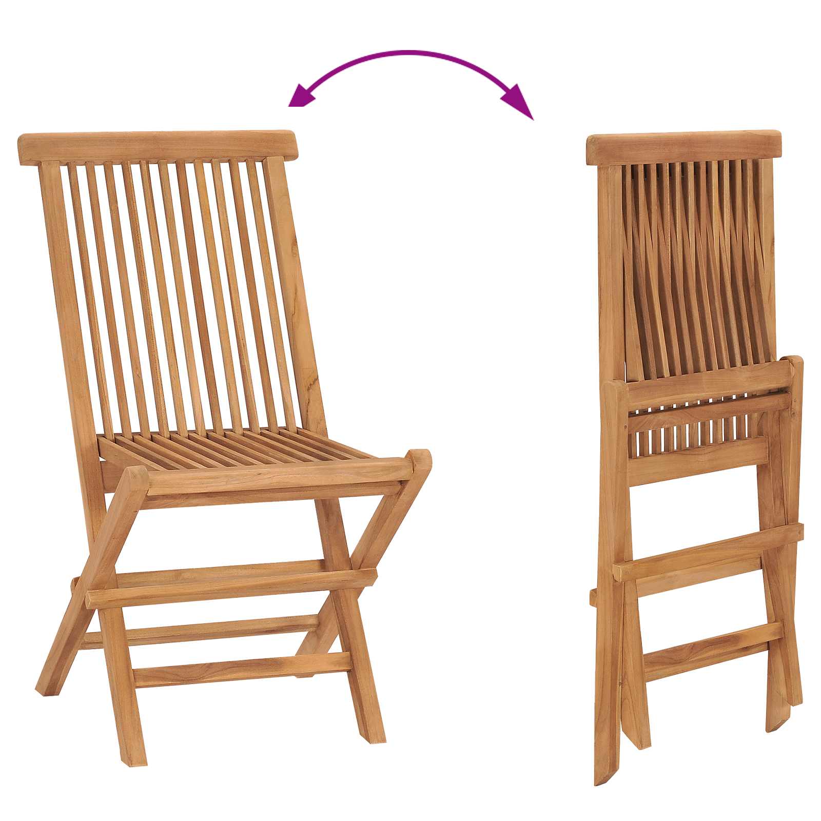 Conjunto de Comedor de Jardín Marrón Madera de teca maciza