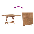 Conjunto de Comedor de Jardín Marrón Madera de teca maciza