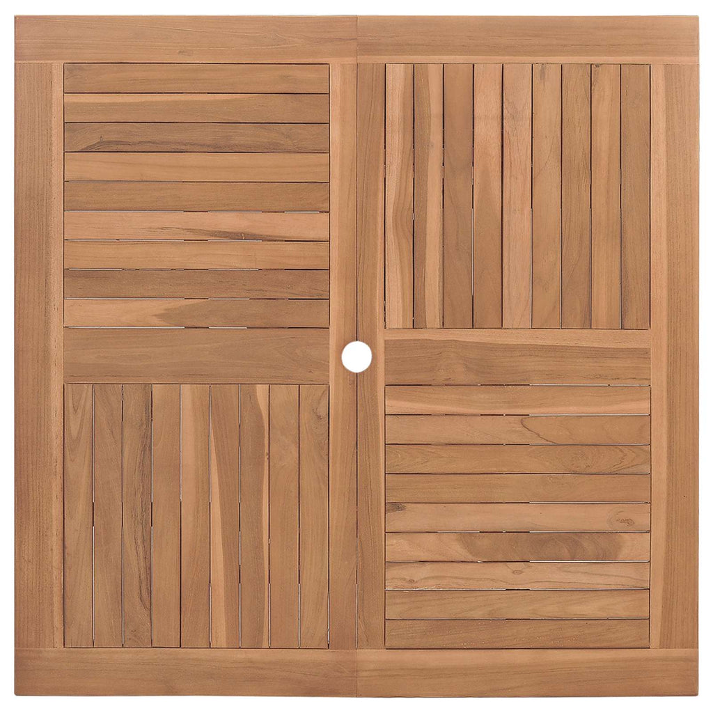 Conjunto de Comedor de Jardín Marrón Madera de teca maciza