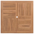 Conjunto de Comedor de Jardín Marrón Madera de teca maciza