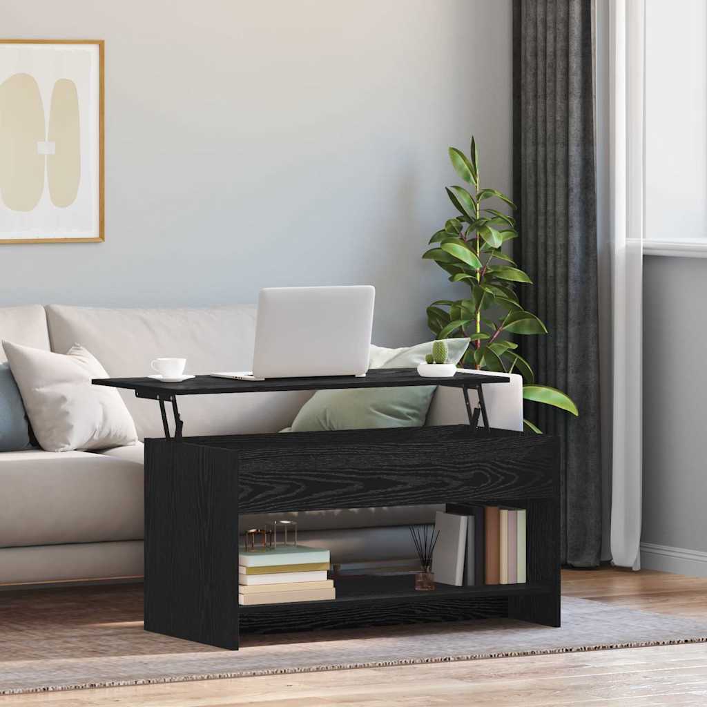 Aged wood coffee table 80 x 50.5 x 41.5 cm