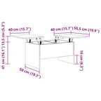 Mesa de Café Madera envejecida 102 x 50,5 x 46,5 cm