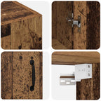 Armario de Pared Madera vieja 69,5 x 34 x 90 cm