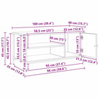 Gabinete de TV Madera Vieja 100 x 40 x 45 cm