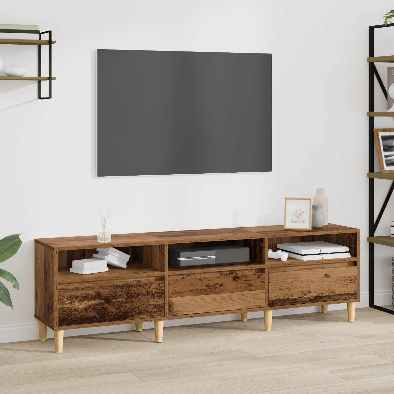Gabinete de TV con cajón Madera Vieja 100 x 34,5 x 44,5 cm