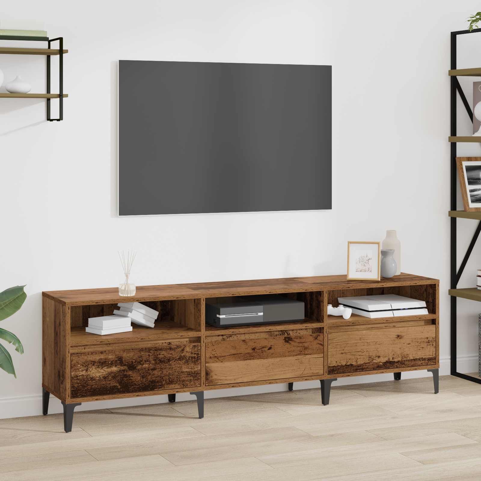 Gabinete de TV con cajón Madera Vieja 100 x 34,5 x 44,5 cm