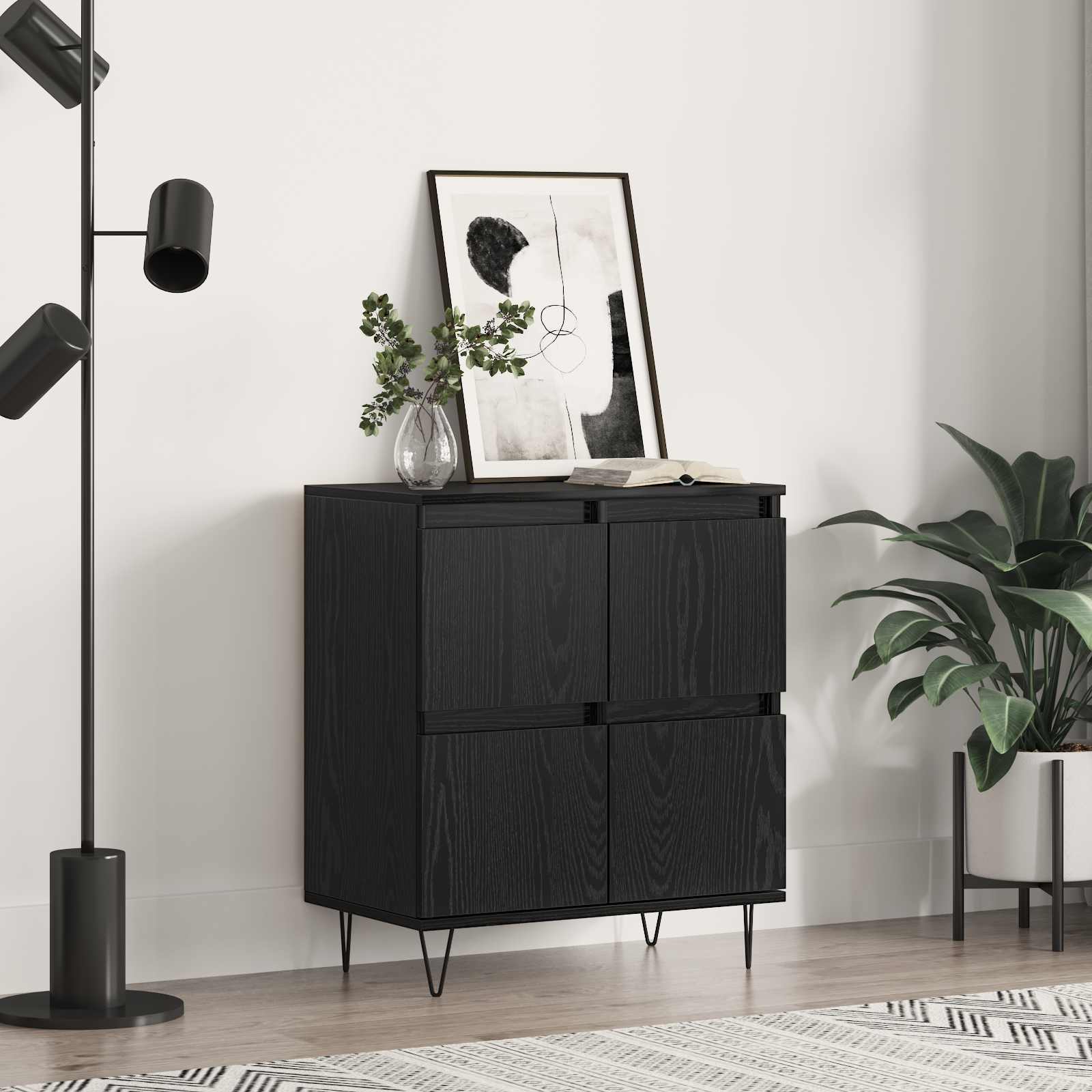 Old Wood Sideboard 60 x 35 x 70 cm
