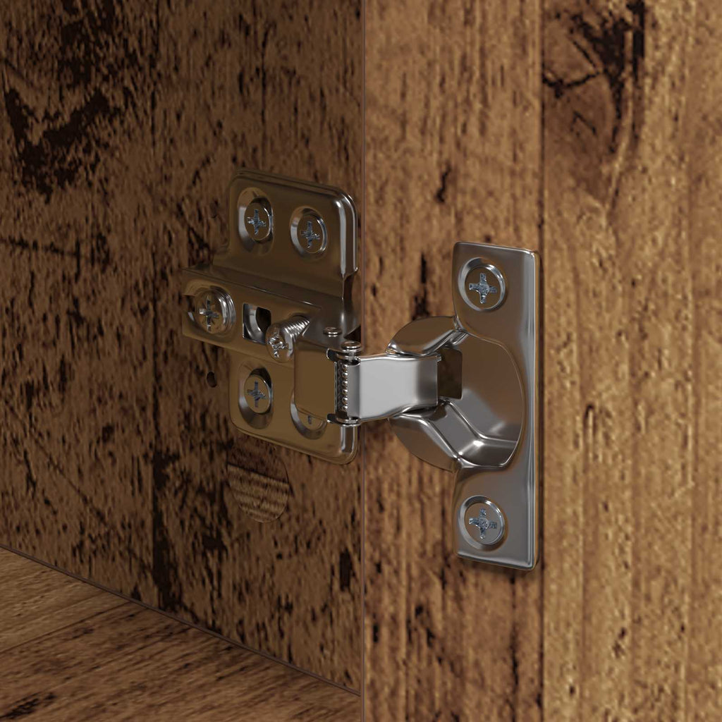 Armario de Noche 2 pcs Madera antigua Madera contrachapada