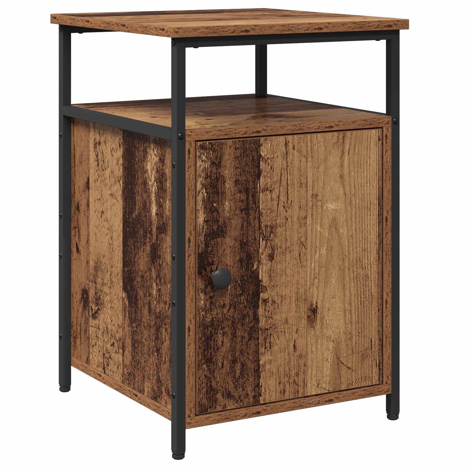 Armario de Noche 2 pcs Madera antigua Madera contrachapada