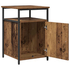 Armario de Noche 2 pcs Madera antigua Madera contrachapada