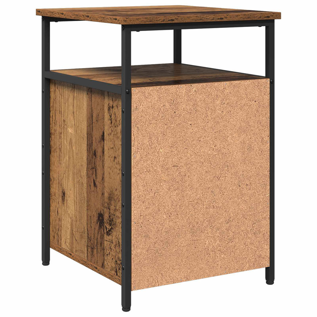 Armario de Noche 2 pcs Madera antigua Madera contrachapada