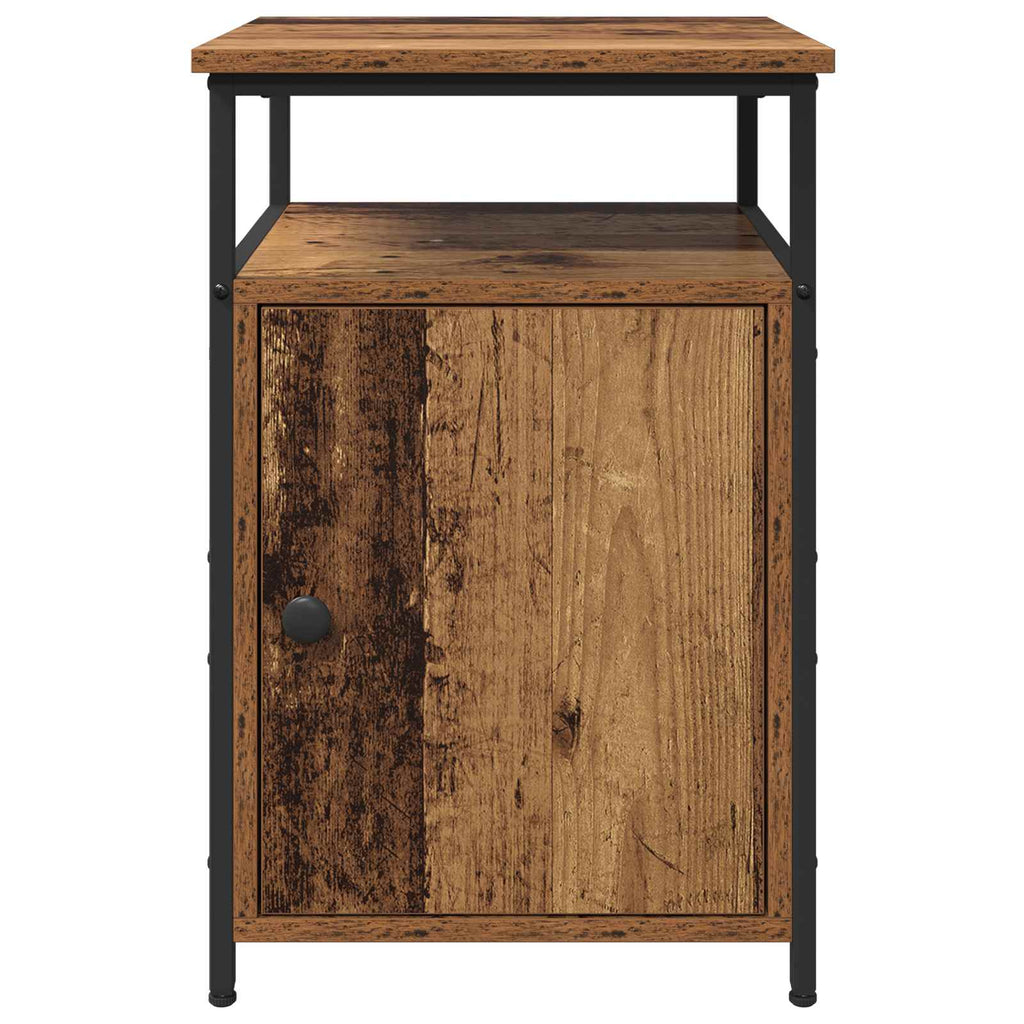 Armario de Noche 2 pcs Madera antigua Madera contrachapada