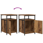 Armario de Noche 2 pcs Madera antigua Madera contrachapada