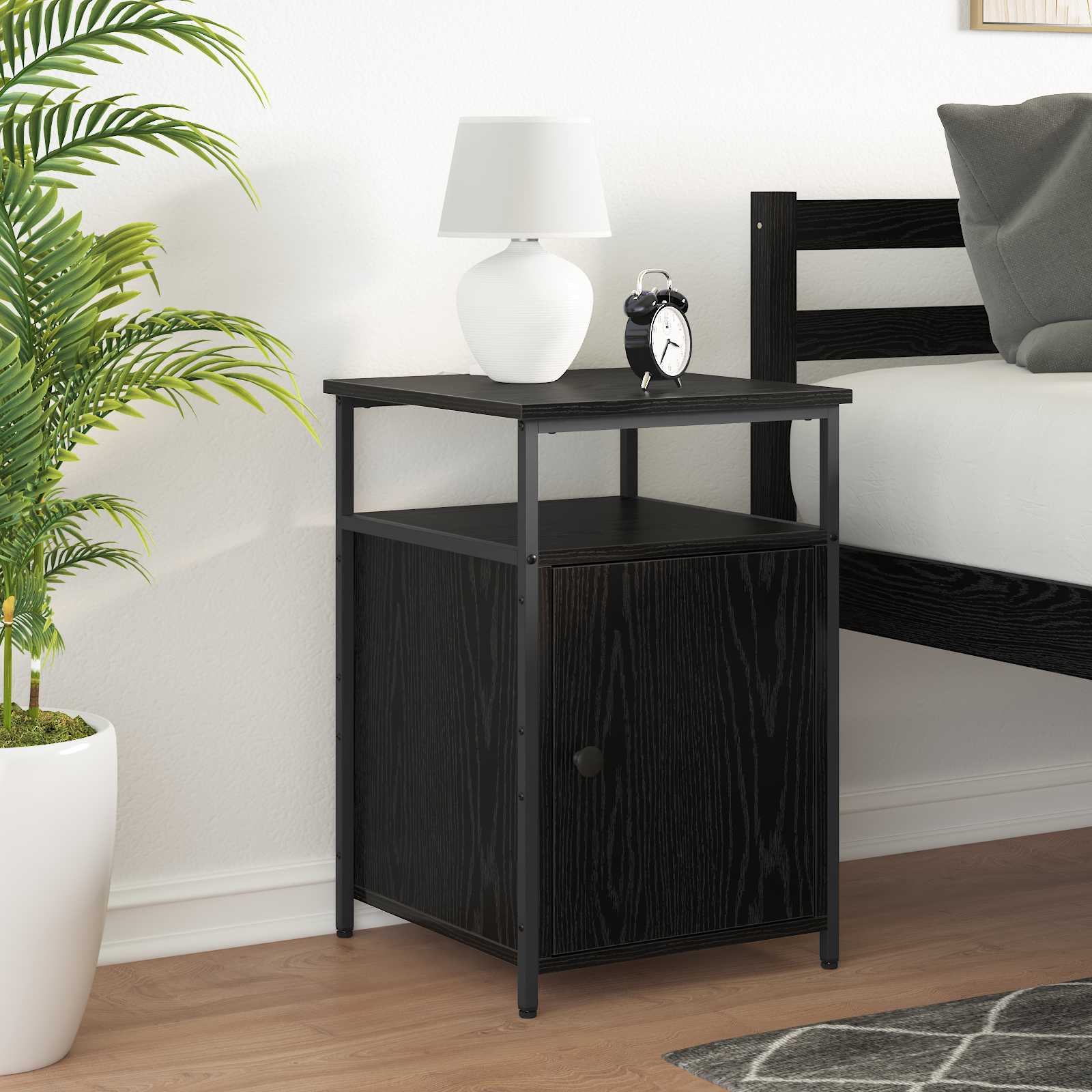Armario de Noche 2 pcs Madera antigua Madera contrachapada