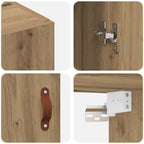 Armario de Pared Roble artesanal 69,5 x 34 x 90 cm