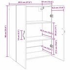 Armario de Pared Roble artesanal 69,5 x 34 x 90 cm