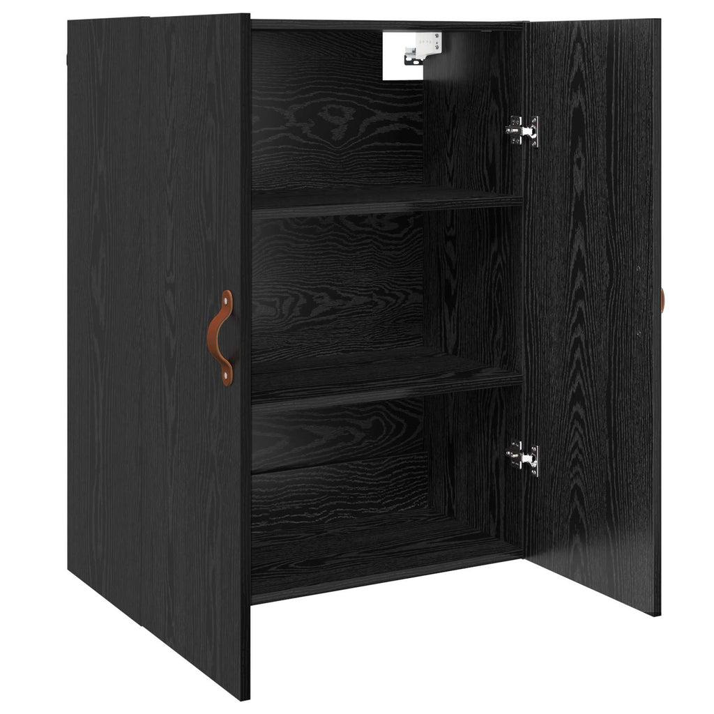 Armario de Pared Roble Negro 69,5 x 34 x 90 cm