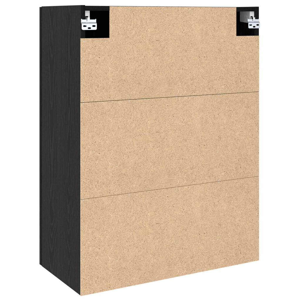 Armario de Pared Roble Negro 69,5 x 34 x 90 cm