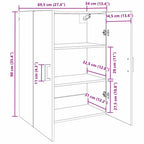 Armario de Pared Madera vieja 69,5 x 34 x 90 cm