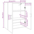 Armario de Pared Madera vieja 69,5 x 34 x 90 cm