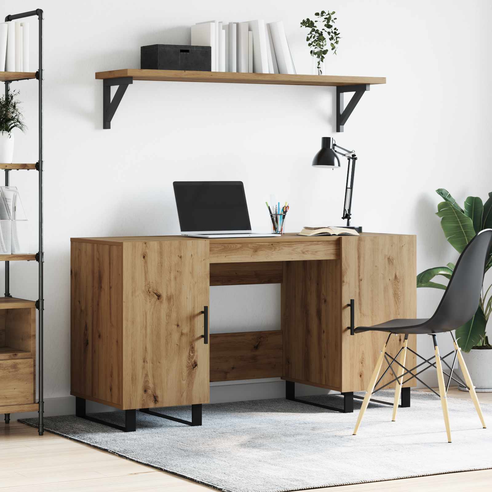 Desk Old Wood 140 x 50 x 75 cm Plywood