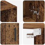 Armario de pared Madera vieja 60 x 31 x 70 cm
