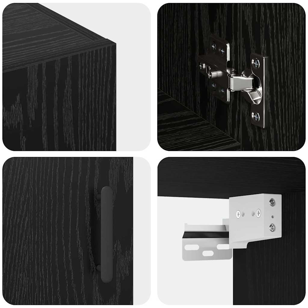 Armario de pared Roble Negro 60 x 31 x 70 cm