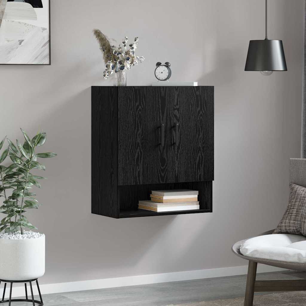 Armario de pared Roble Negro 60 x 31 x 70 cm
