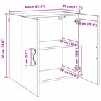 Mueble de pared Madera vieja 60 x 31 x 60 cm