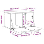 Armario de pared Madera vieja 60 x 36,5 x 35 cm