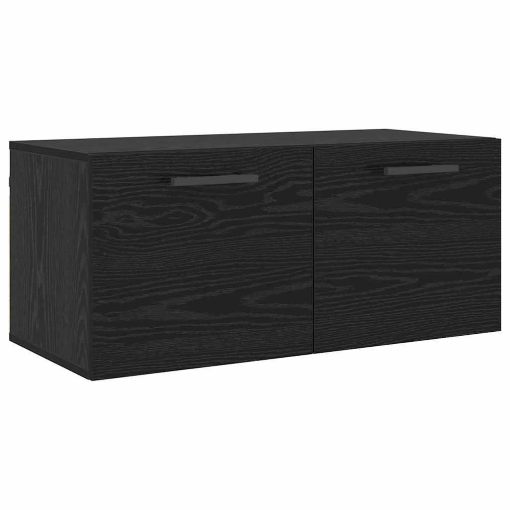 Mueble de pared Roble negro 80 x 36.5 x 35 cm